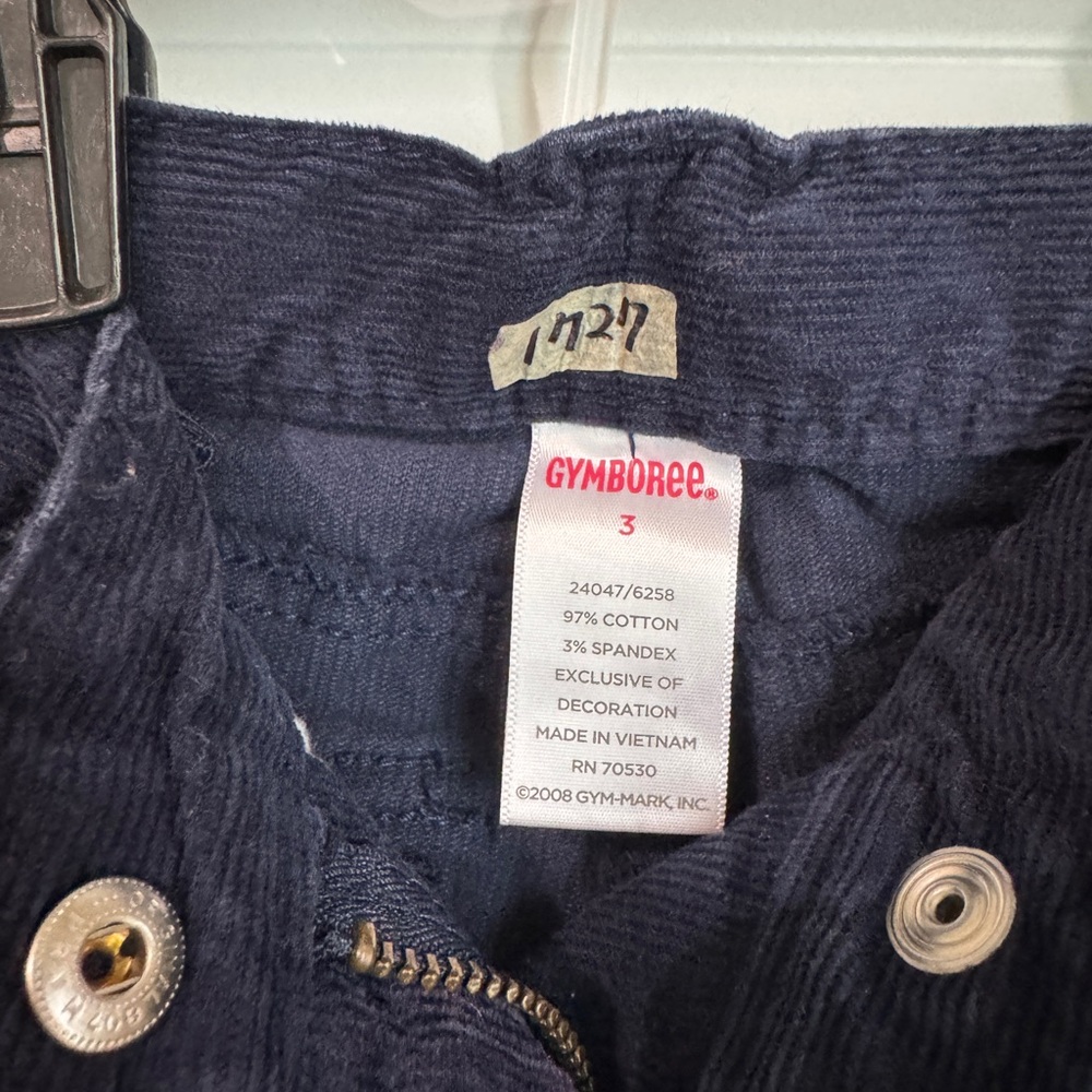 Vintage Gymboree Navy Corduroy Pants with embroidered candies - Picture 5 of 5